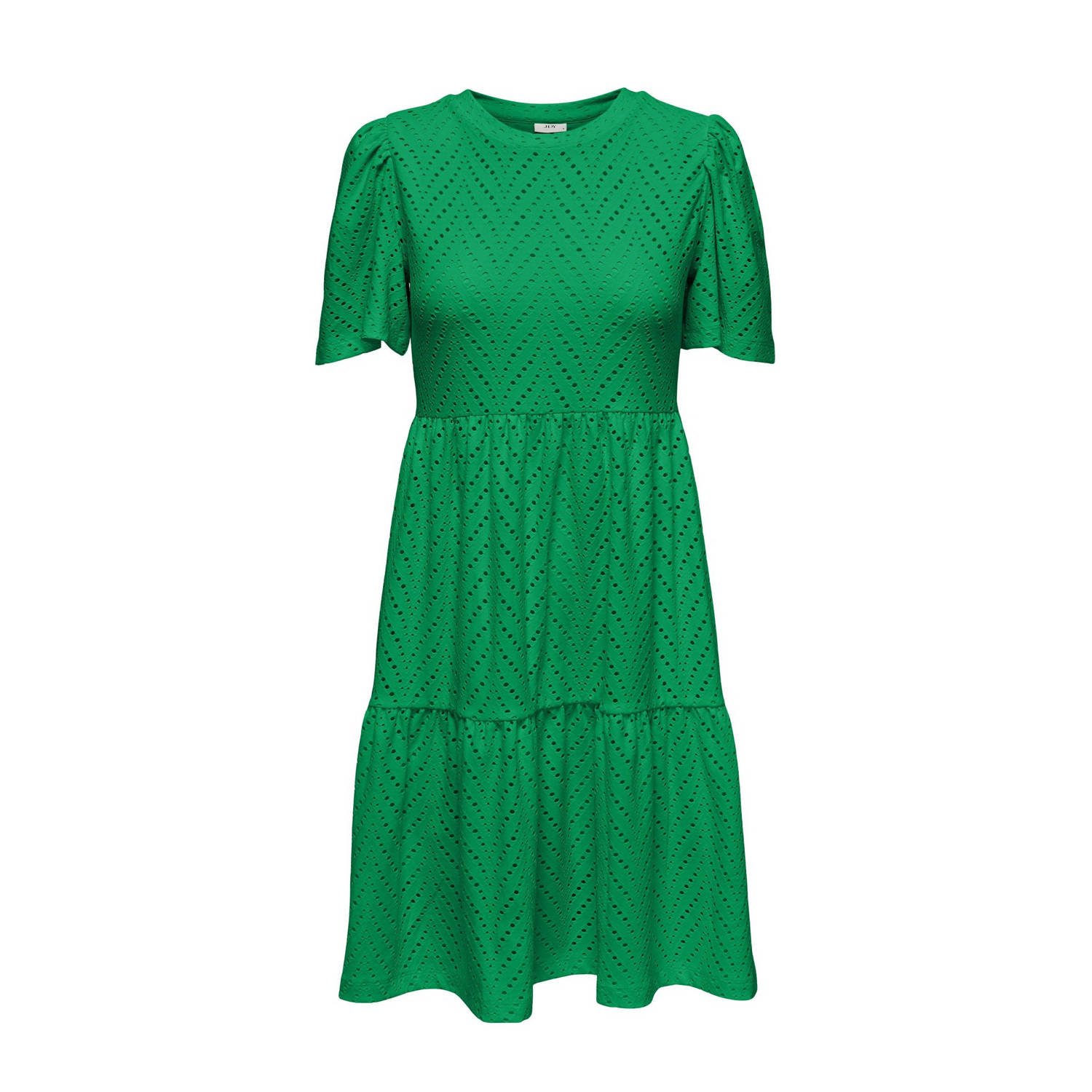 JDY trapeze jurk CARLA met volant groen