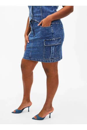 spijkerrok dark blue denim