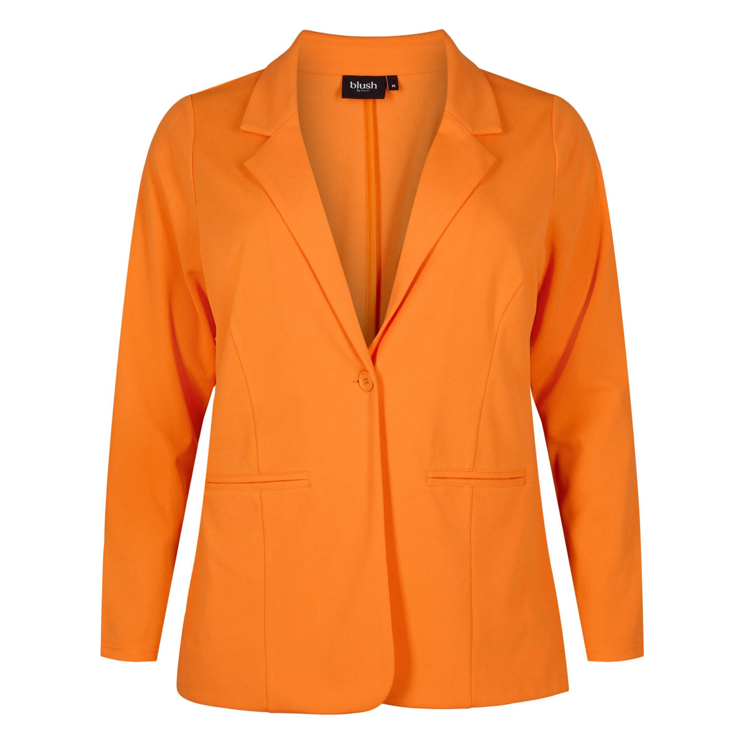 Blush By Zizzi rechtvallende blazer oranje
