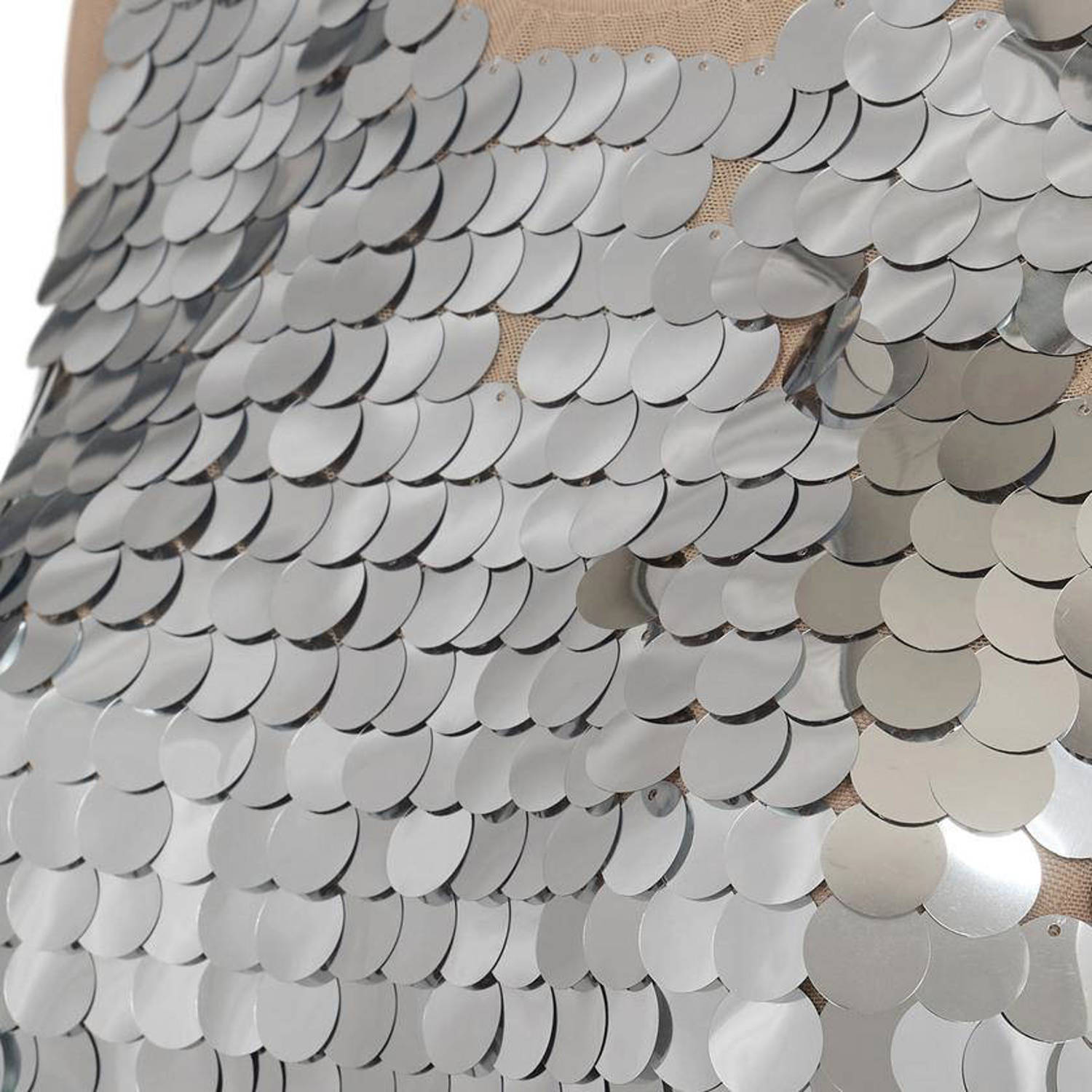 Sofie Schnoor top met pailletten beige zilver