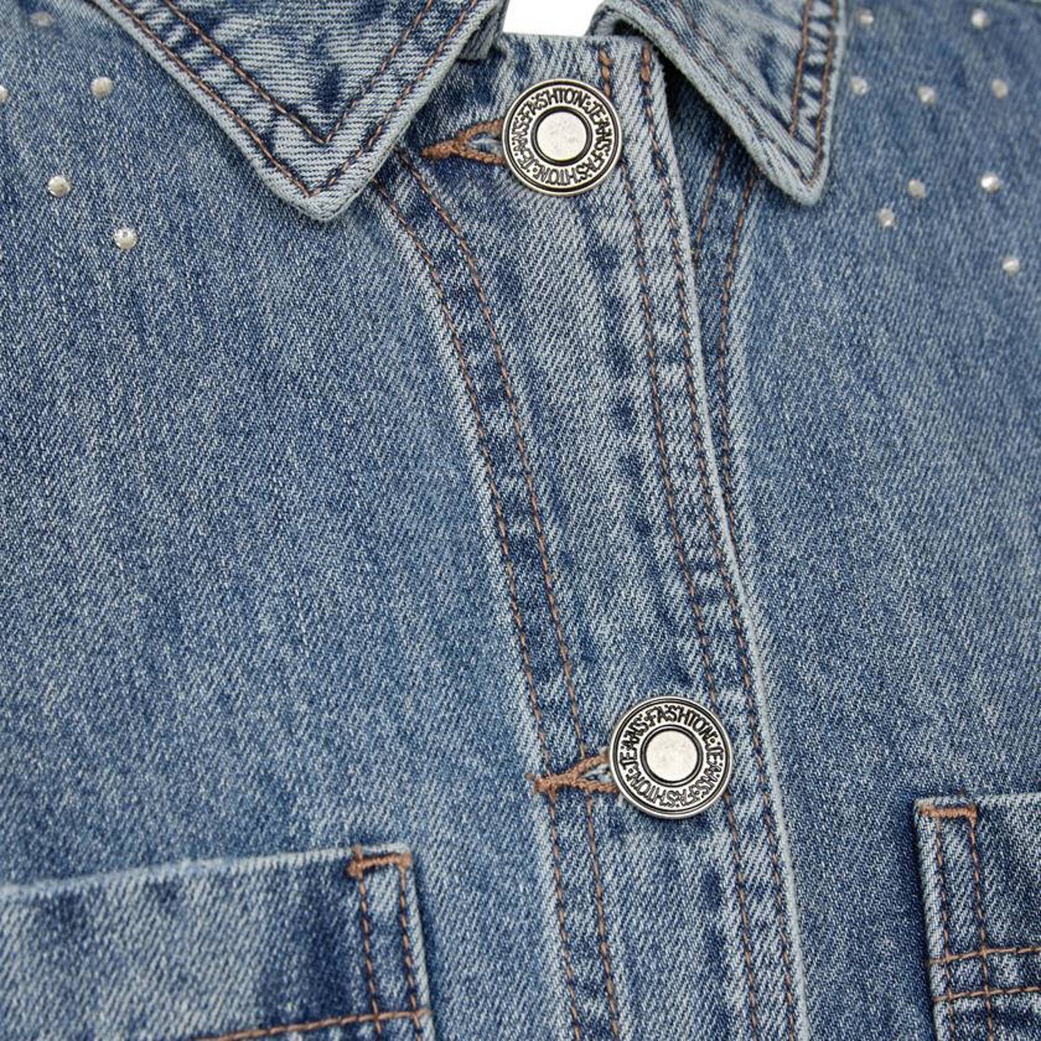 Sofie Schnoor Denim jas met oversized zakken Blue Dames