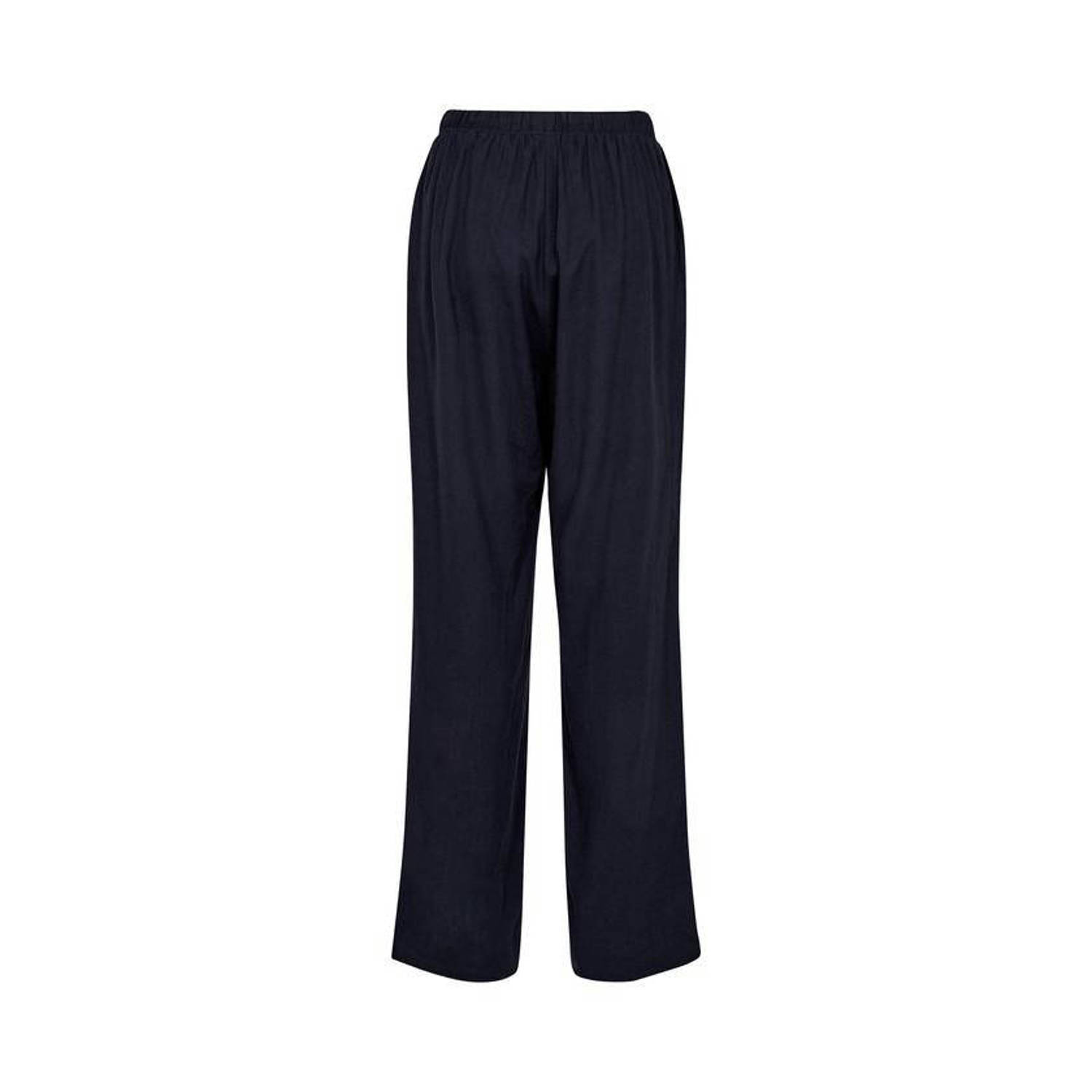 Sofie Schnoor high waist straight fit pantalon donkerblauw