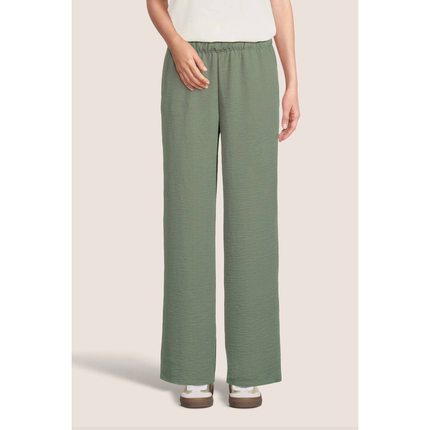 JDY high waist loose fit pantalon DIVYA bruin