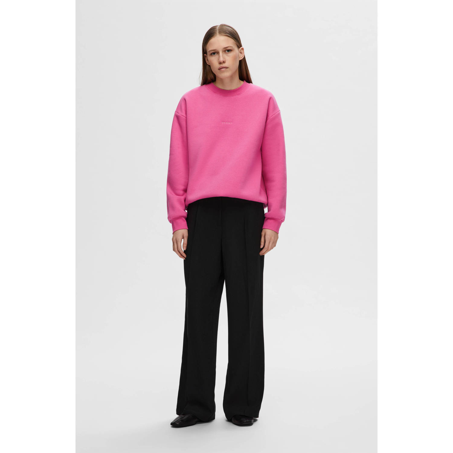 SELECTED FEMME sweater SLFLISA roze