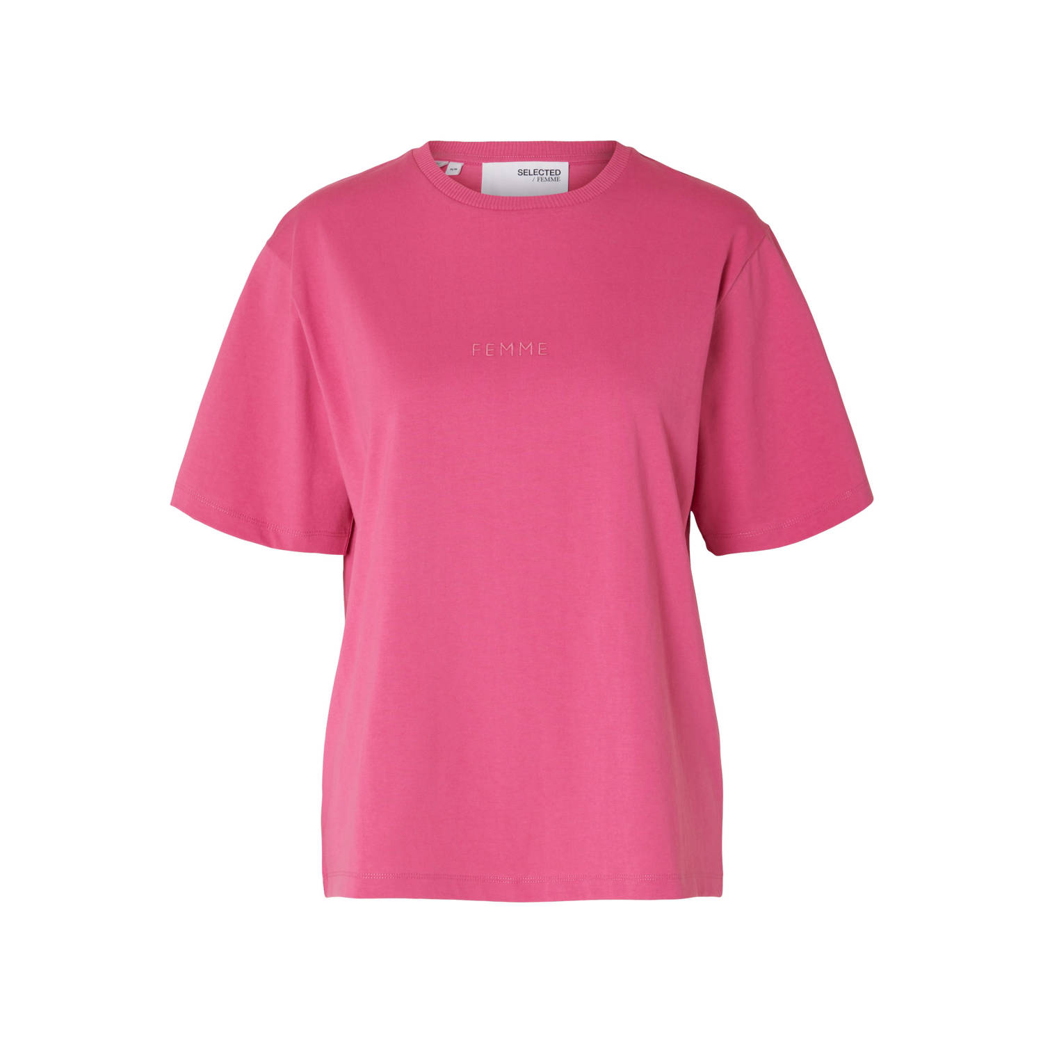 SELECTED FEMME T-shirt SLFLISA roze