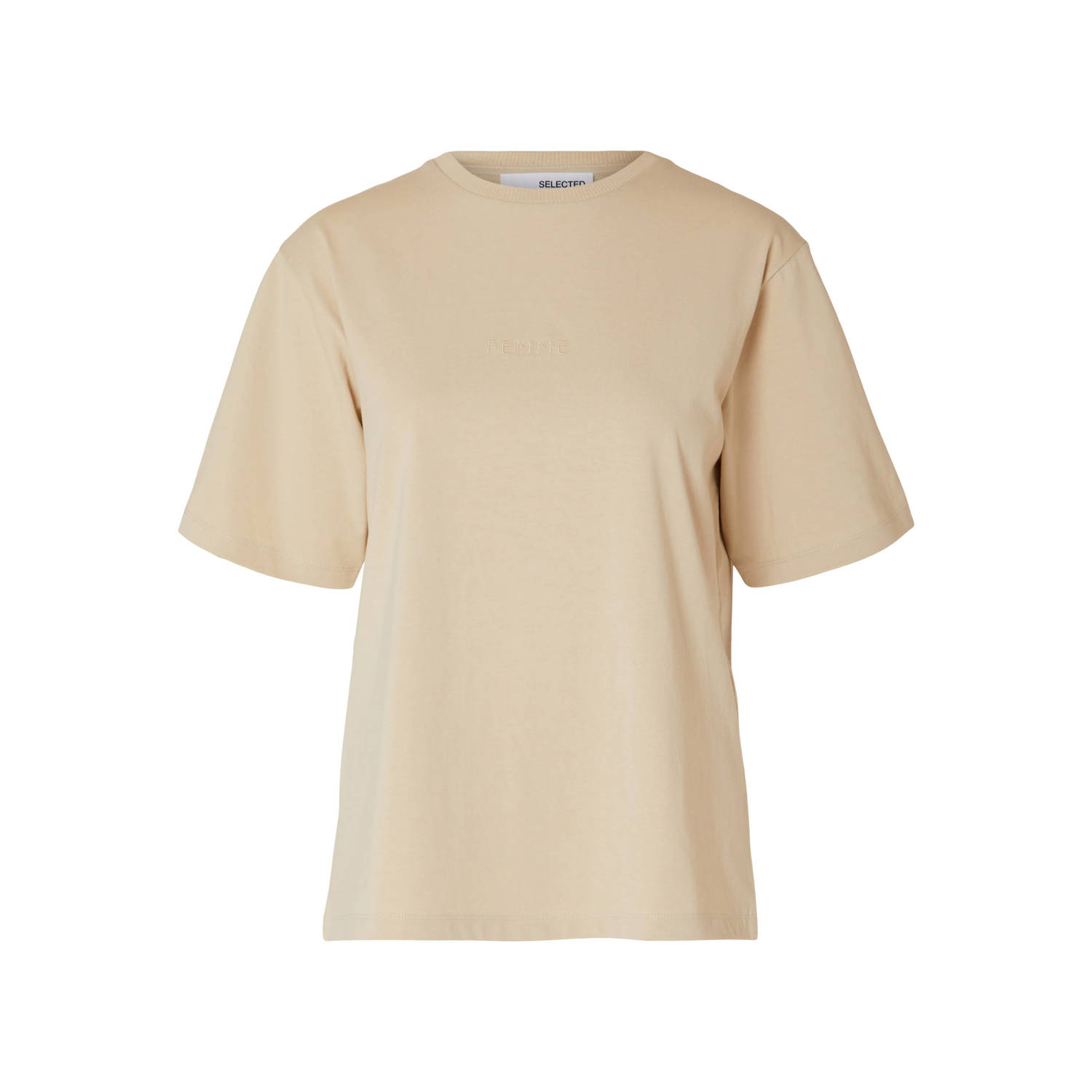 SELECTED FEMME T-shirt SLFLISA beige