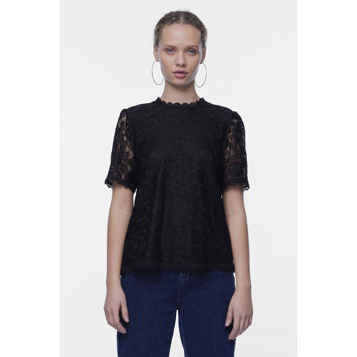 Pieces Blouse met etskanteffect model 'OLLINE'