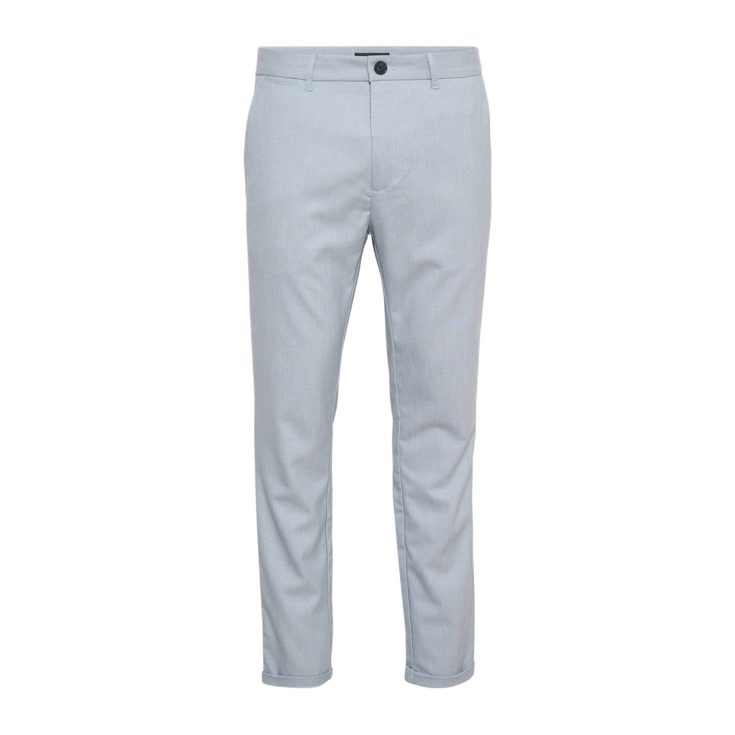 Matinique gemêleerde slim fit chino MAliam captain's blue