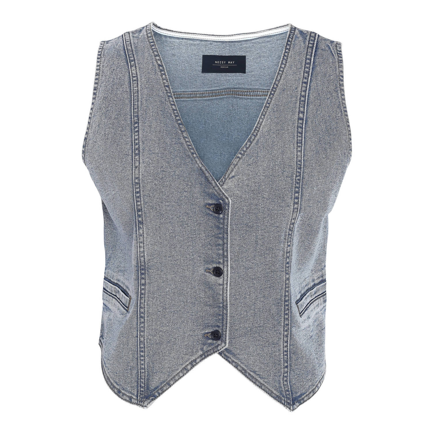 NOISY MAY gilet light blue denim