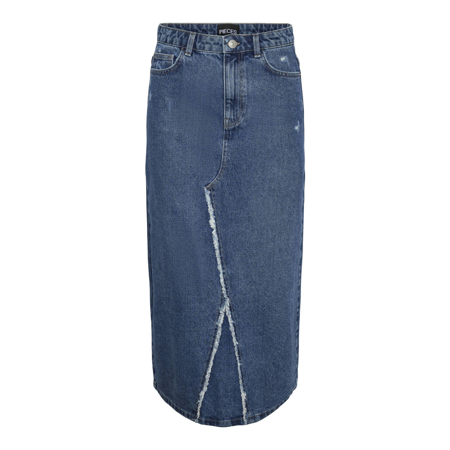 PIECES spijkerrok PCALFI medium blue denim