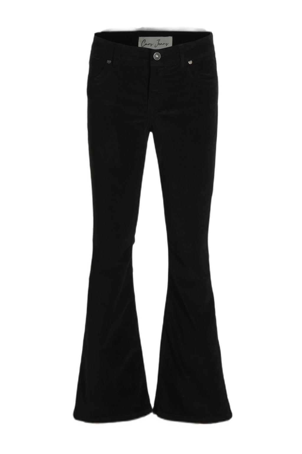 Zwarte meisjes Cars fluwelen flared broek met rits- en knoopsluiting