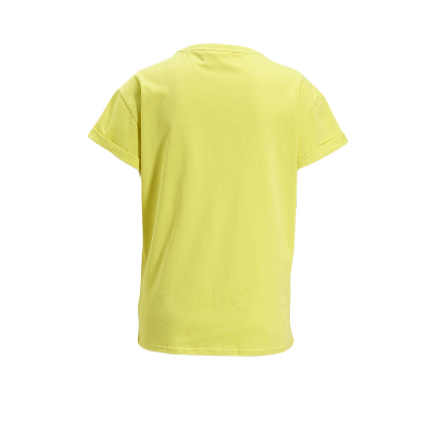 Colourful Rebel T-shirt met logo geel paars