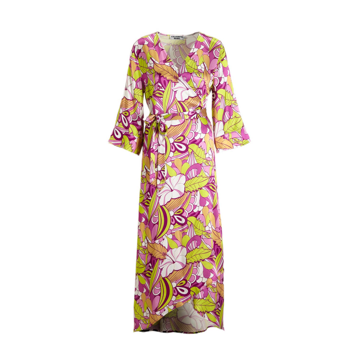 Colourful Rebel Bohemian Bloemen Wrap Maxi Jurk Multicolor Dames