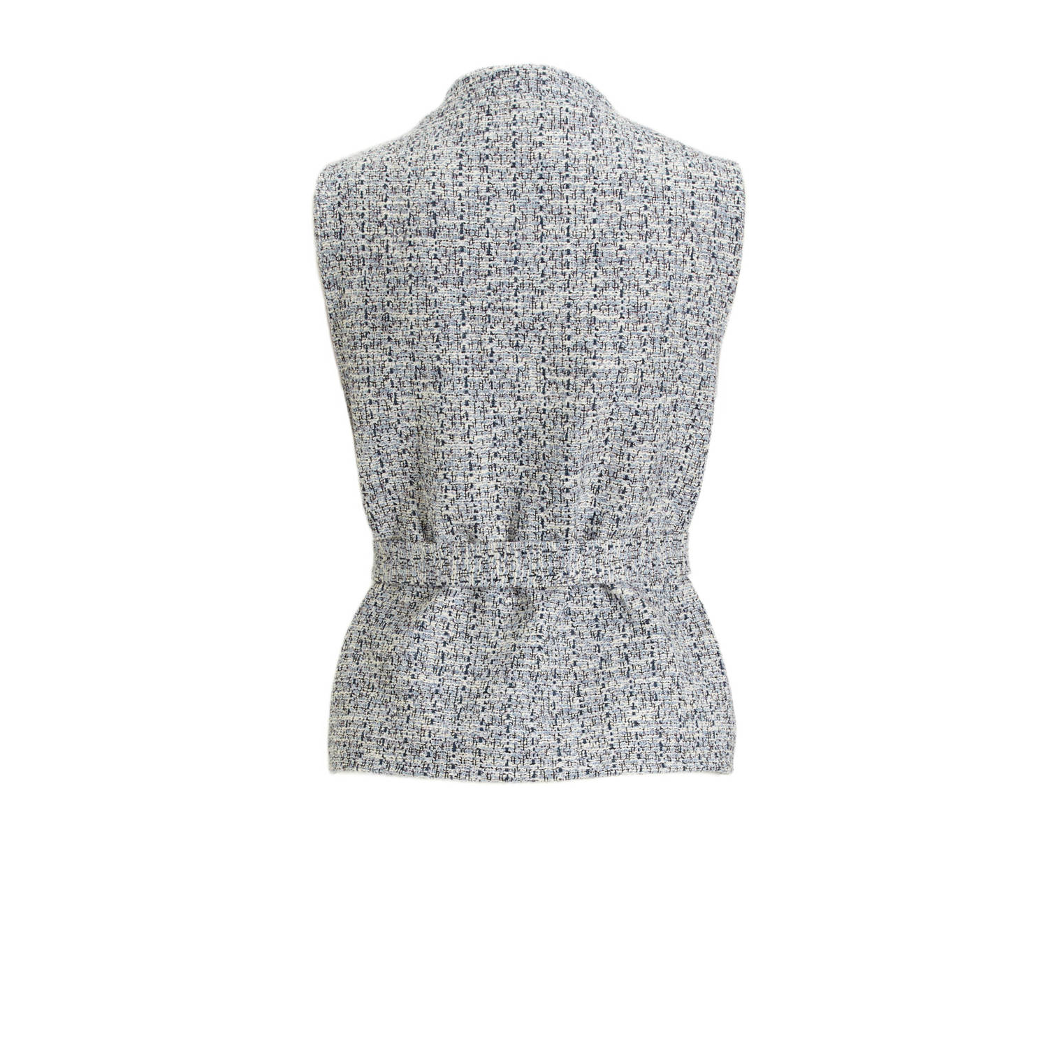 Miljuschka by Wehkamp bouclé gilet blauw wit