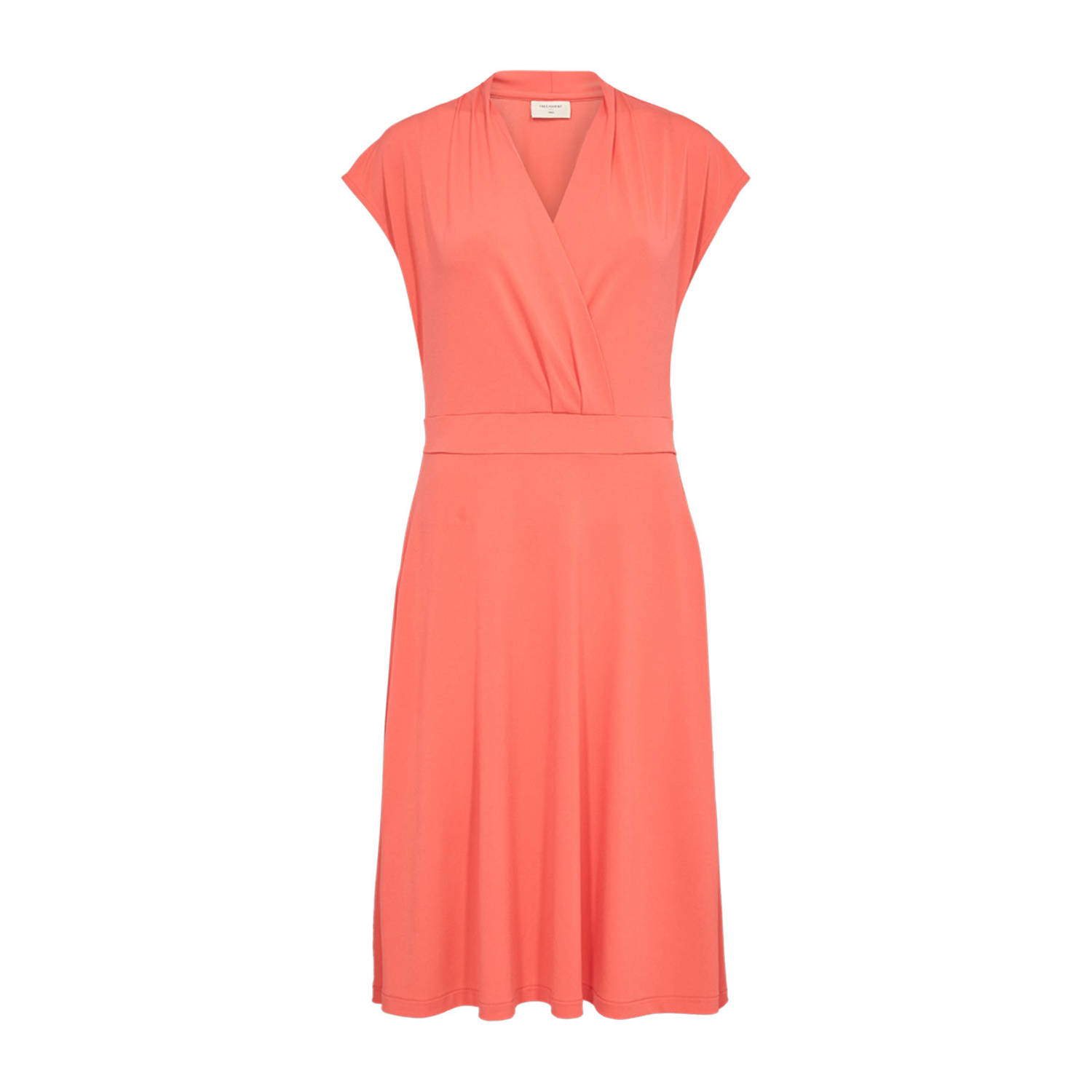 FREE QUENT Knielange jurk in wikkellook model 'Yrsa'