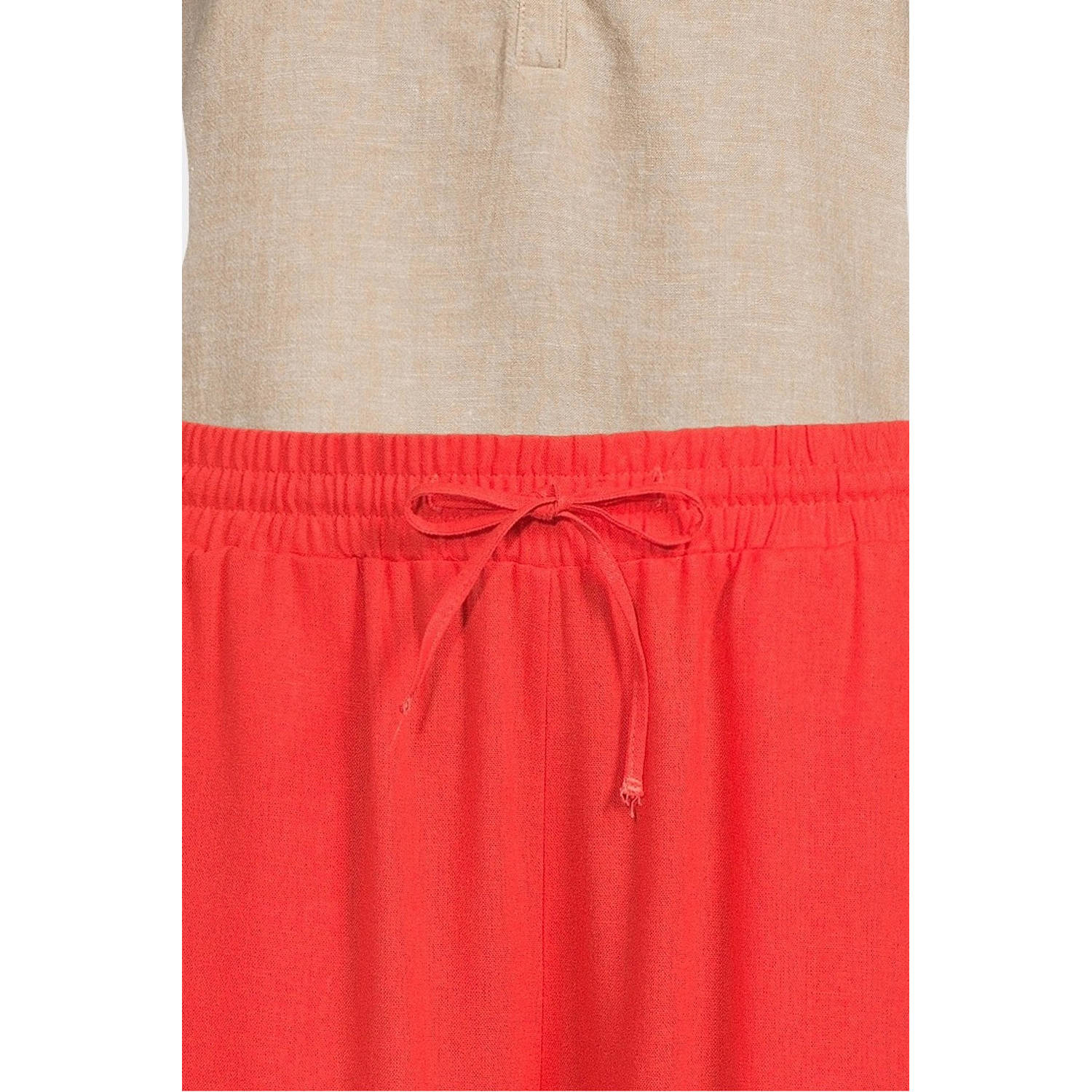 FREEQUENT cropped high waist loose fit culotte hot coral