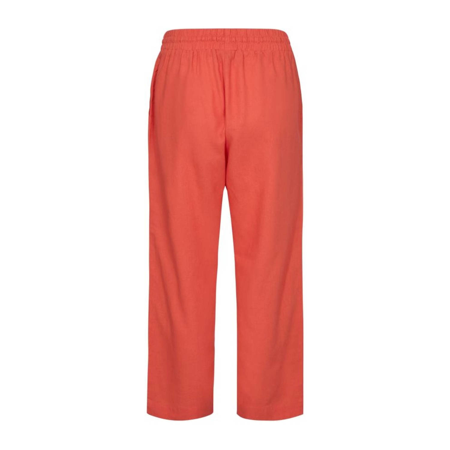 FREEQUENT cropped high waist loose fit culotte hot coral