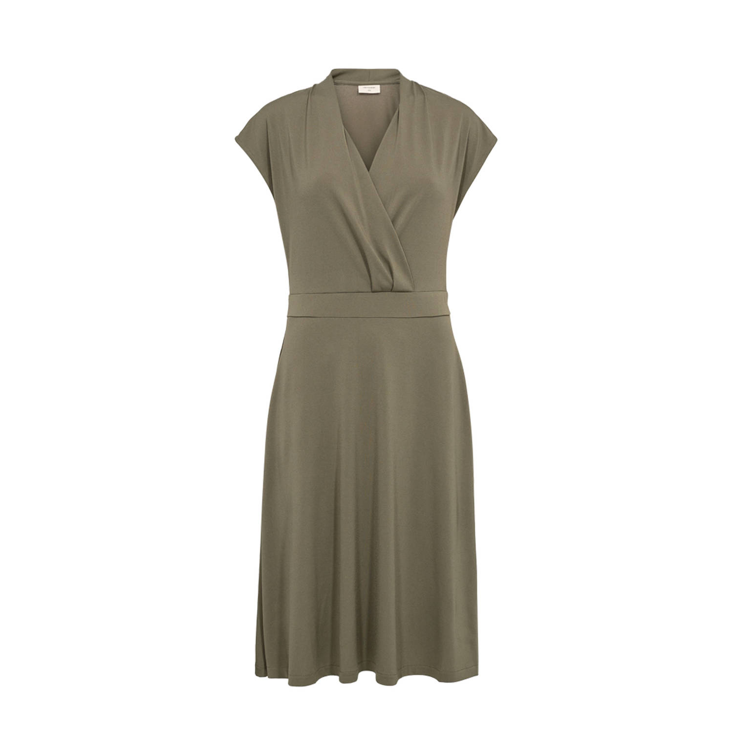 FREE QUENT Knielange jurk in wikkellook model 'Yrsa'