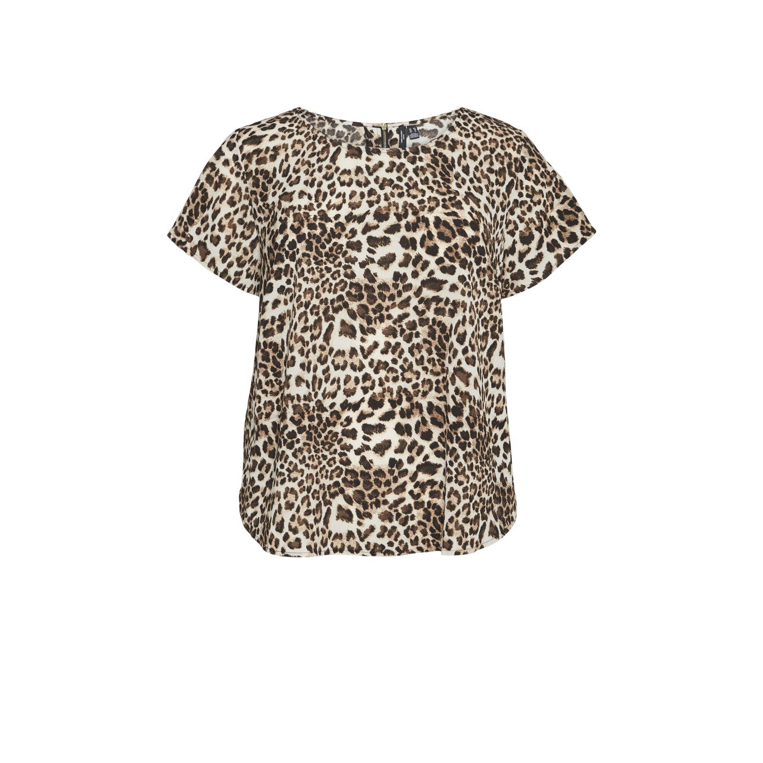 VERO MODA CURVE top VMCSAKI met dierenprint bruin