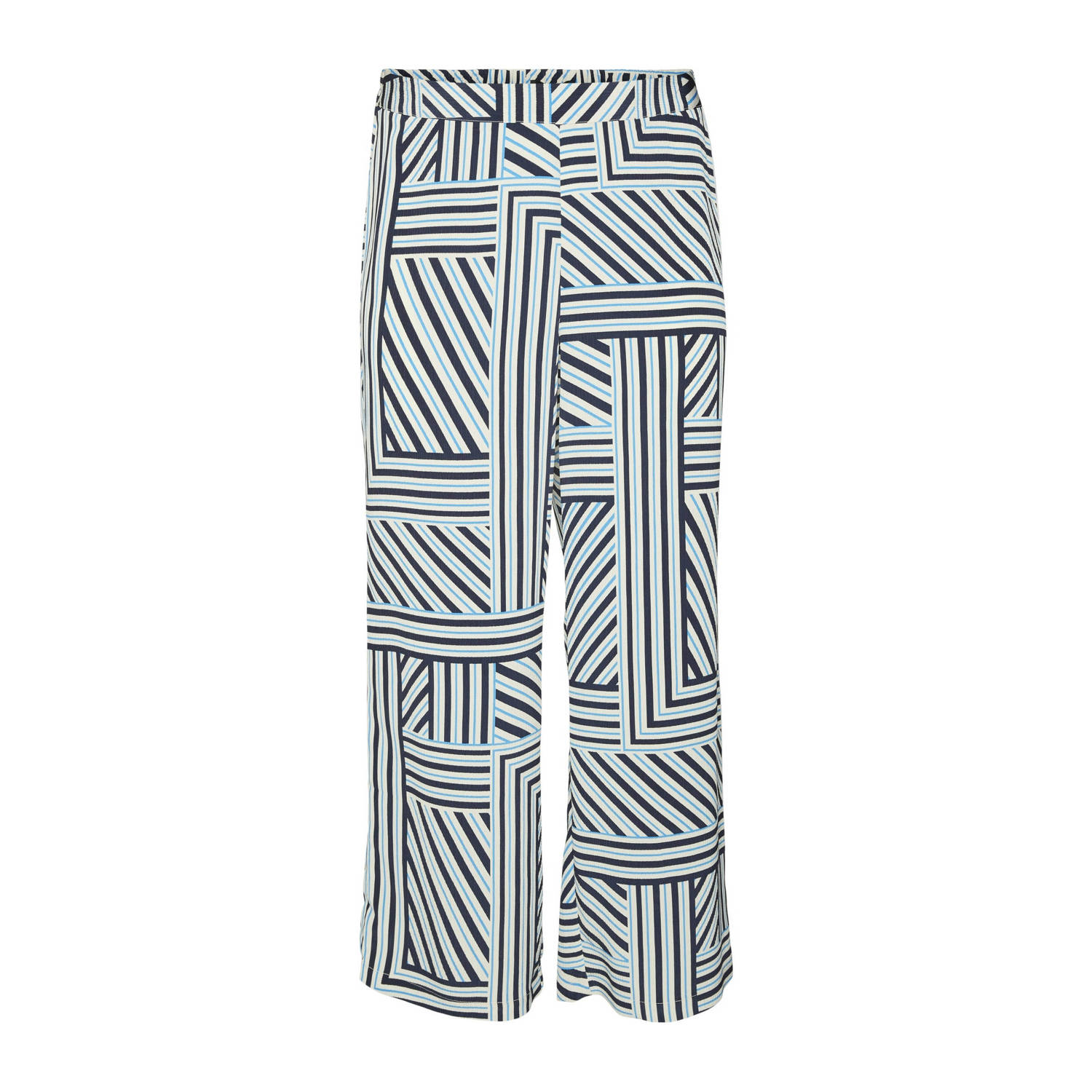 VERO MODA CURVE high waist wide leg broek met all over print