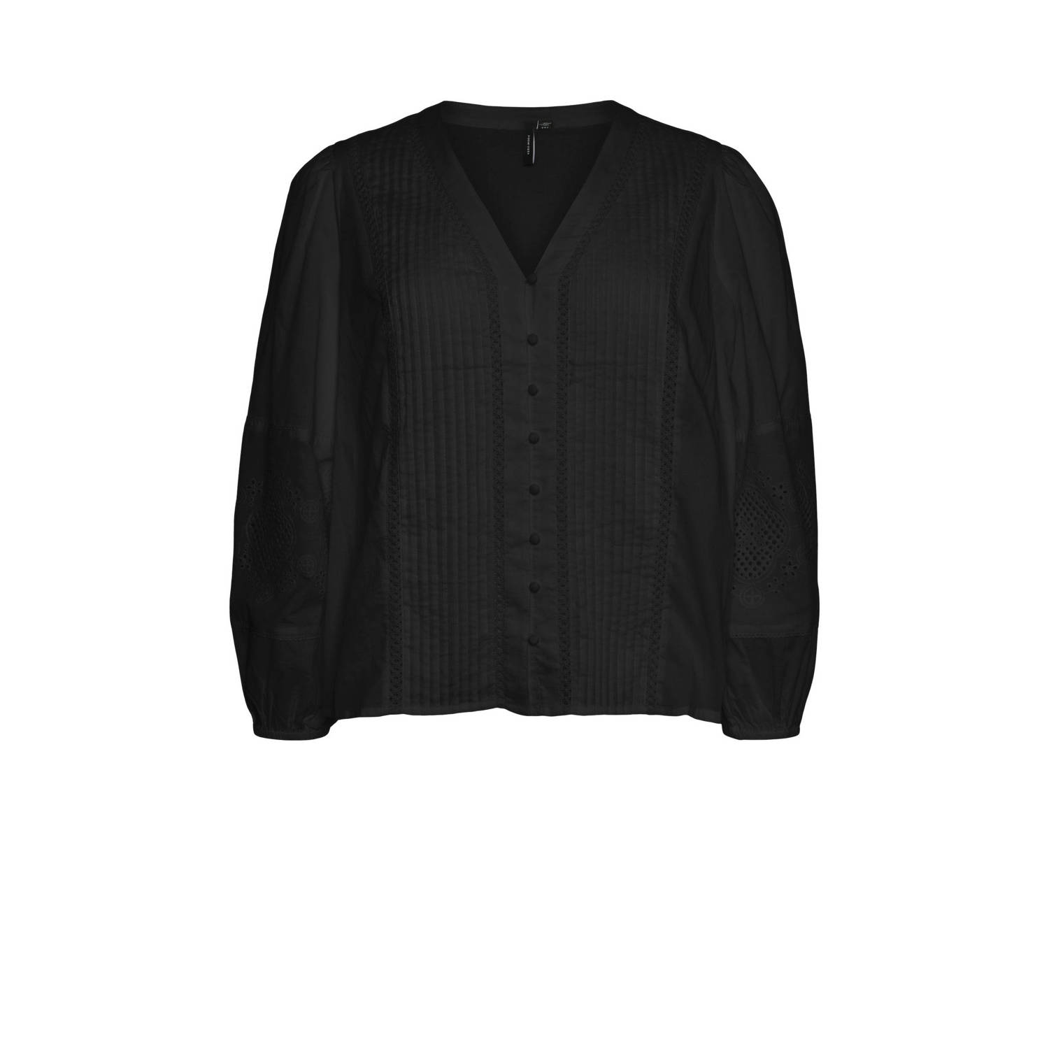 VERO MODA CURVE blouse VMCBECCA zwart