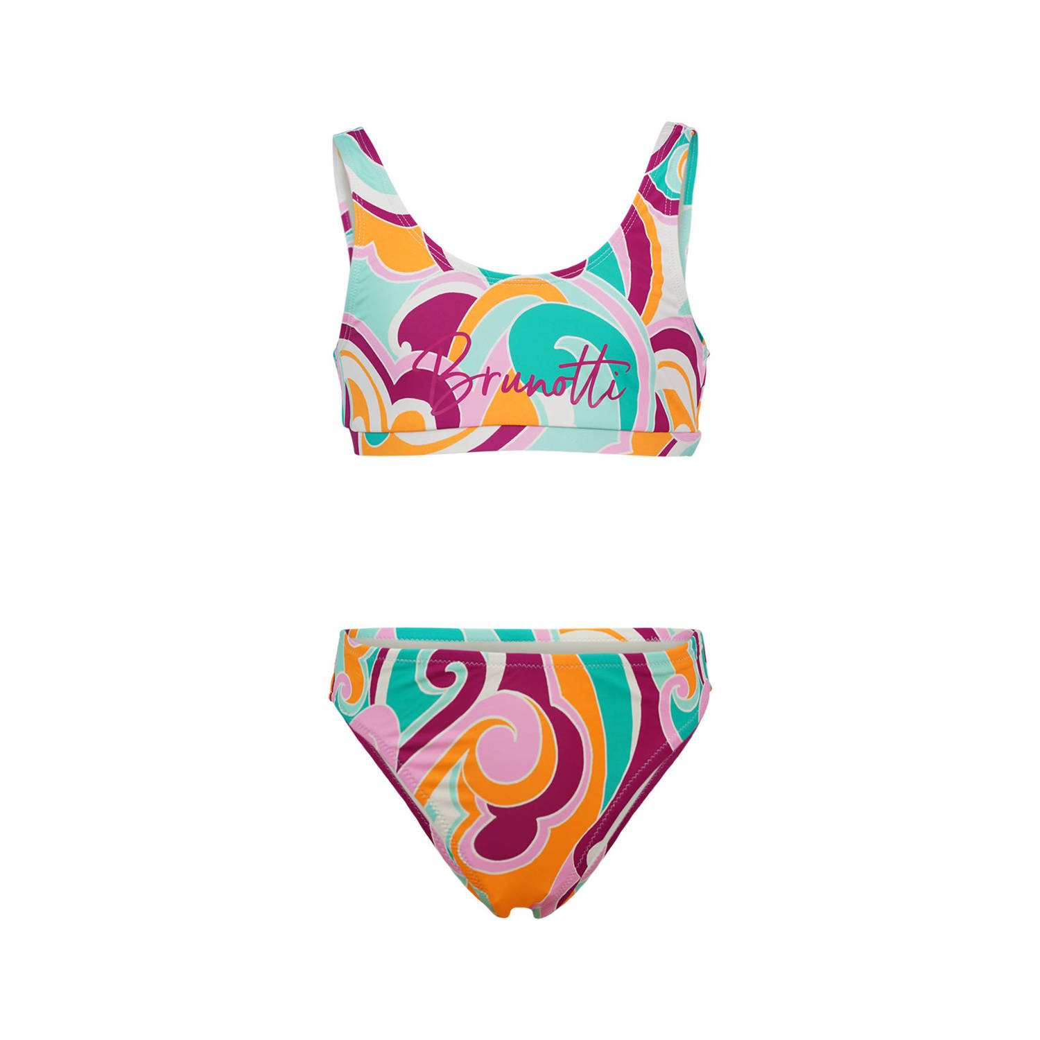 Brunotti crop bikini Cruzini roze turquoise oranje