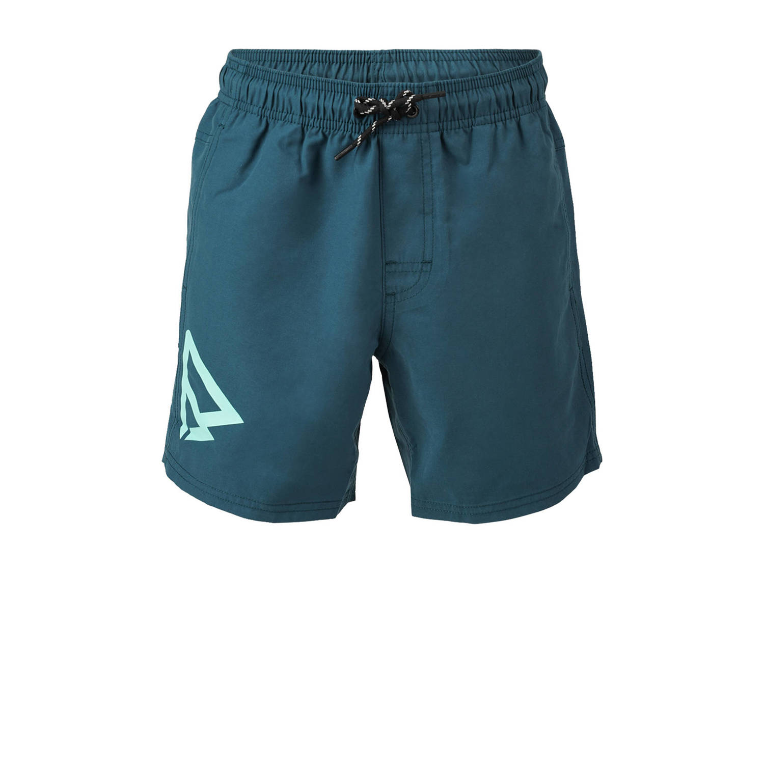 Brunotti zwemshort Crunotos donkergroen Jongens Gerecycled polyester Logo 140