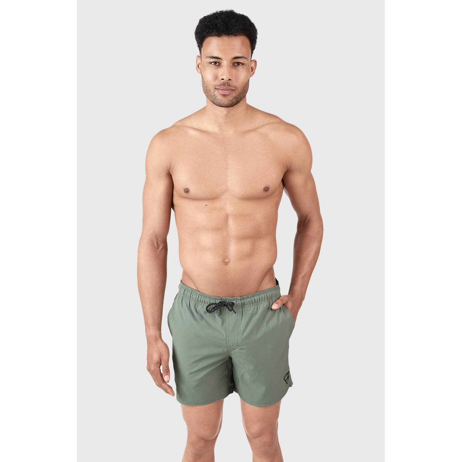 Brunotti zwemshort Iconic grijsgroen