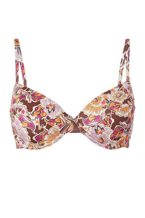 voorgevormde beugel bikinitop Novasarah roze/oranje