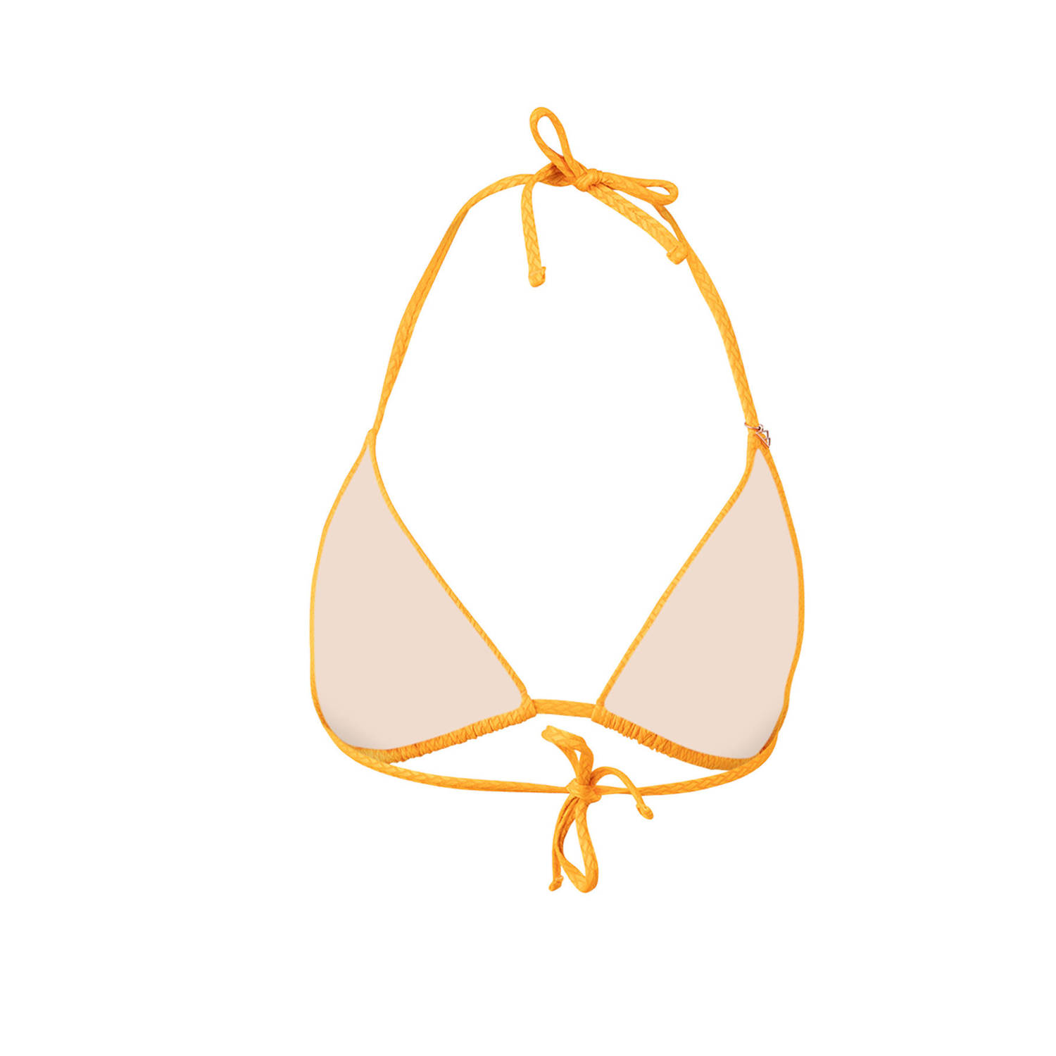 Brunotti voorgevormde triangel bikinitop Novalee met textuur oranje
