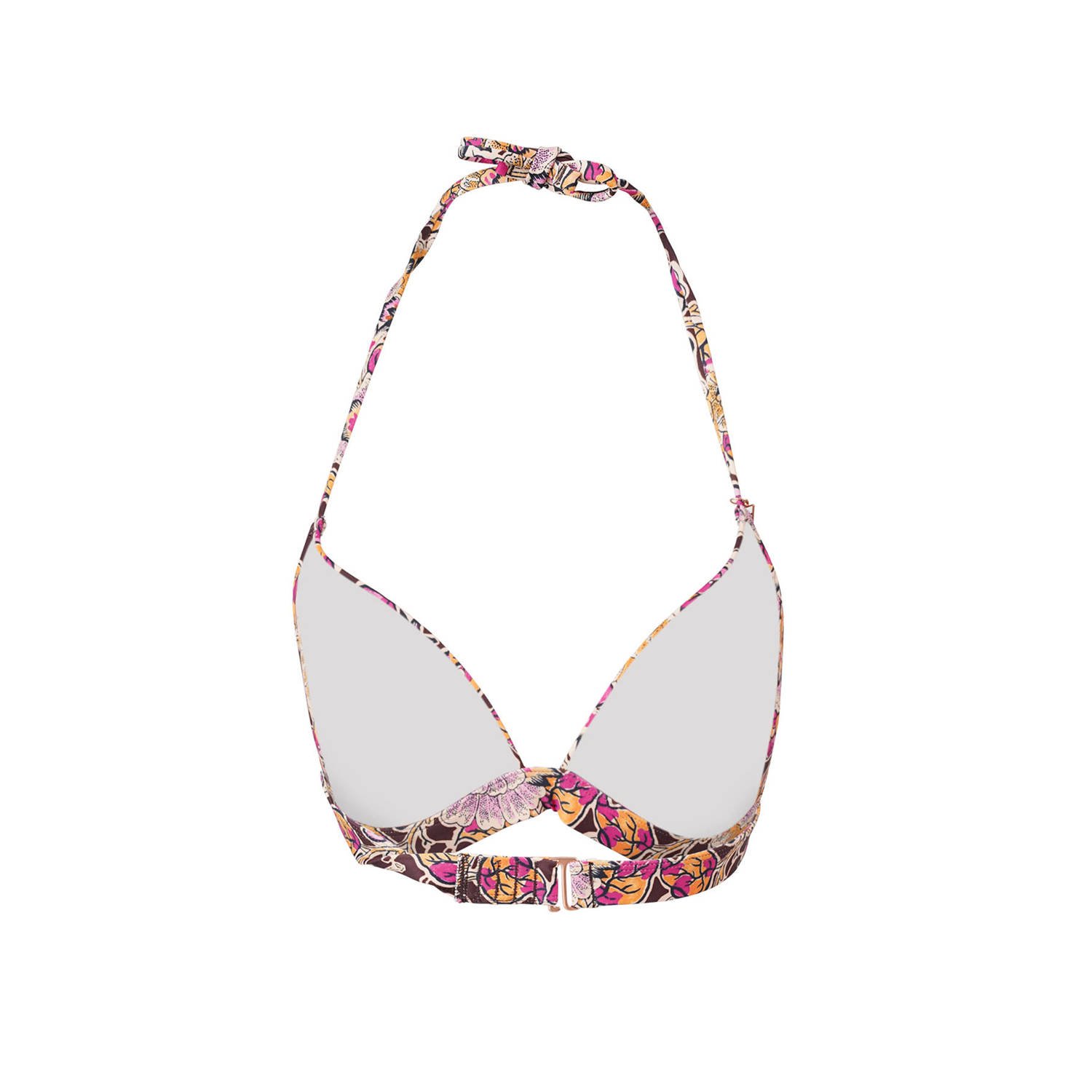Brunotti voorgevormde halter bikinitop Lisselot roze oranje