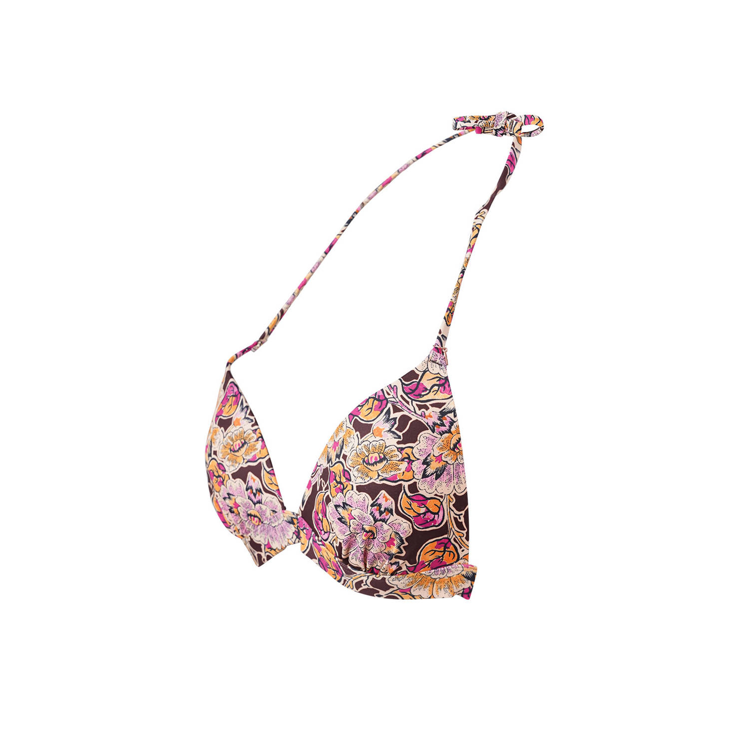Brunotti voorgevormde halter bikinitop Lisselot roze oranje