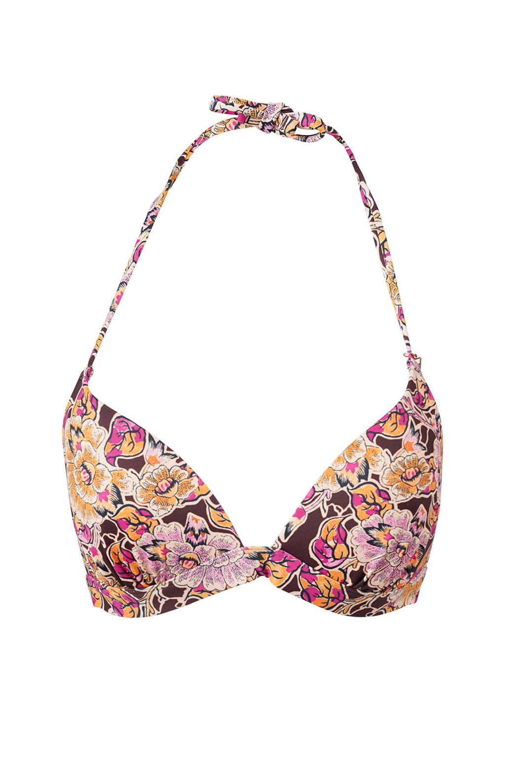 Brunotti voorgevormde halter bikinitop Lisselot roze/oranje