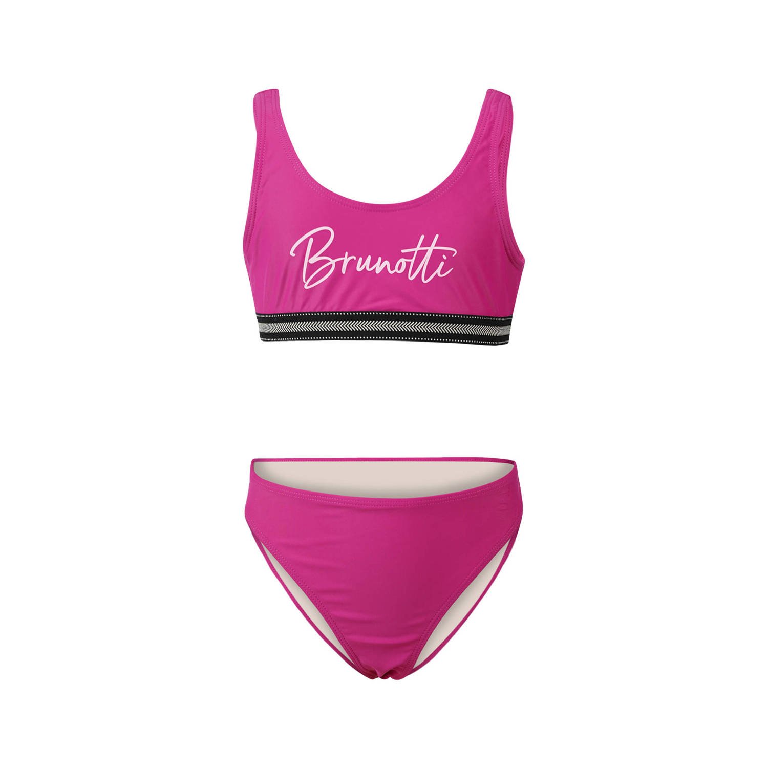 Brunotti crop bikini Mya roze Meisjes Gerecycled polyester Logo 128