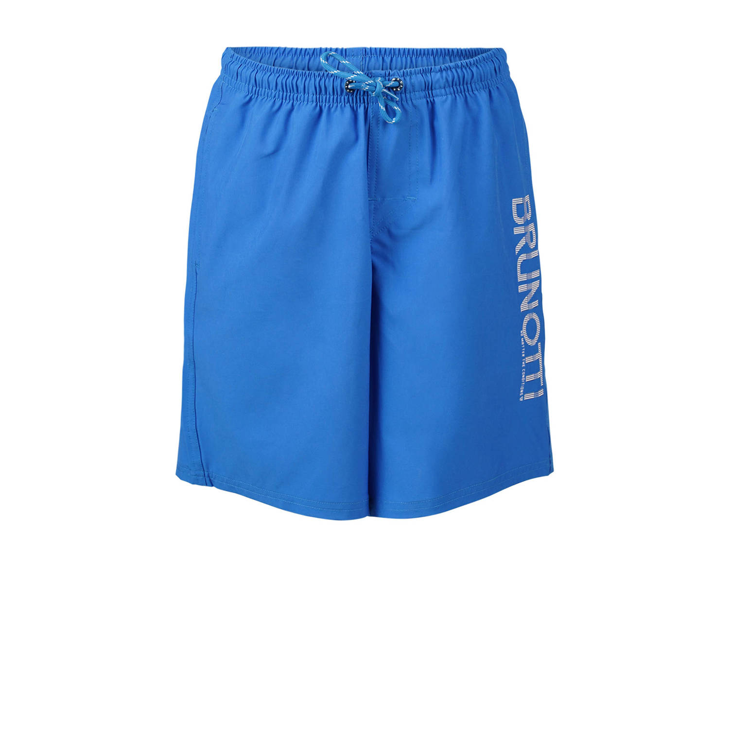 Brunotti zwemshort Lestery blauw Jongens Gerecycled polyester Logo 128