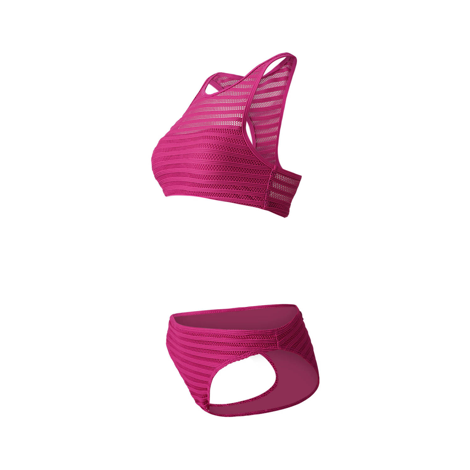 Brunotti voorgevormde crop bikini Elena roze