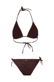 thumbnail: Brunotti voorgevormde crochet triangel bikini Mahlia bruin
