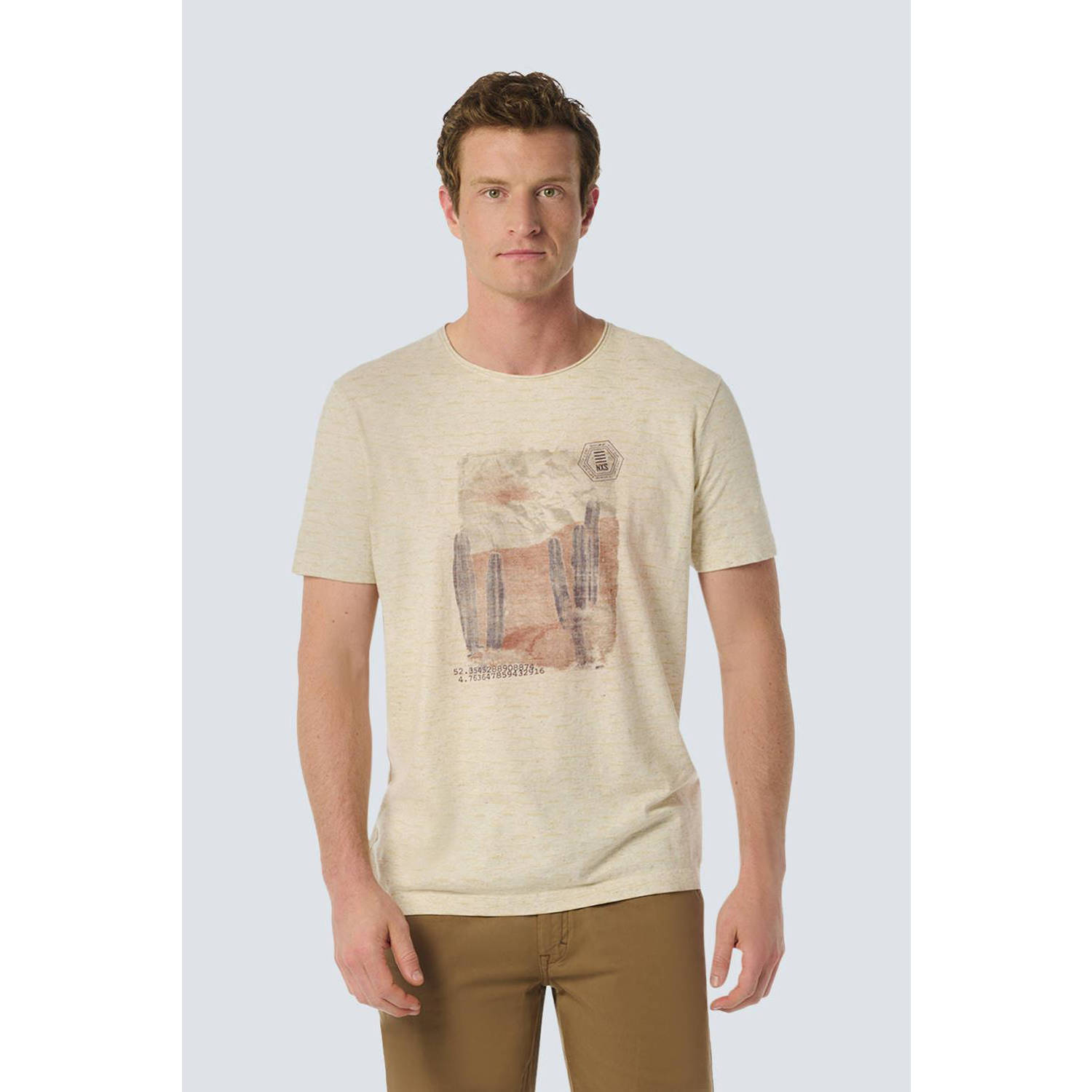 No Excess T-shirt met printopdruk cement