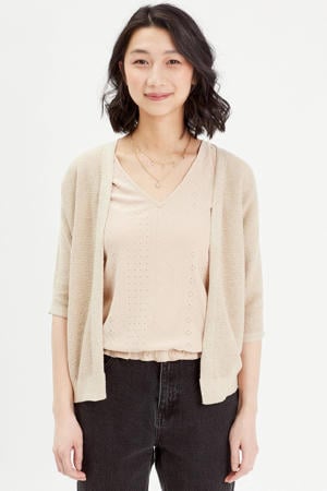gebreid vest beige