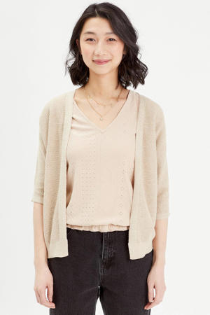 gebreid vest beige