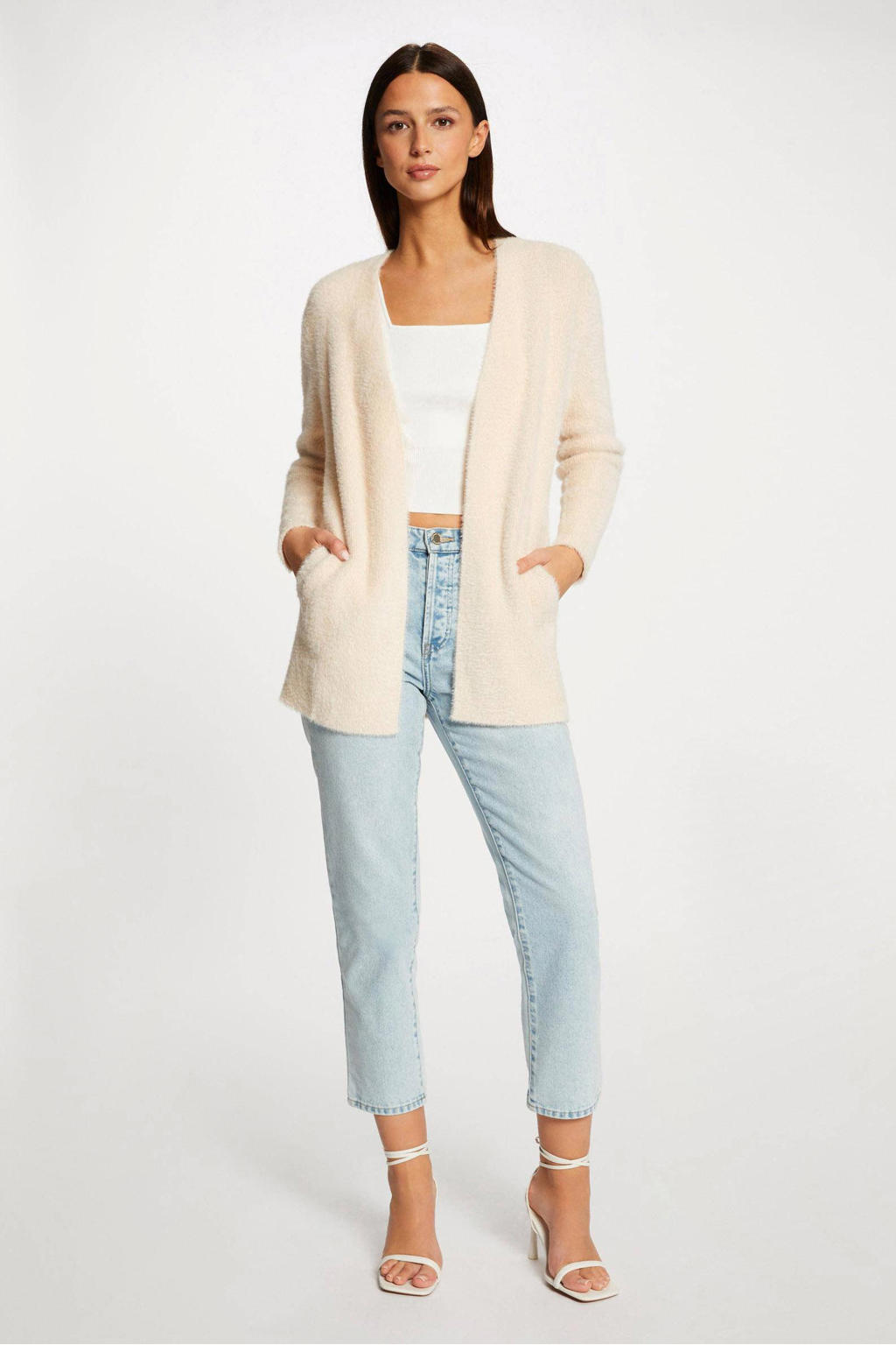 Morgan gebreid vest blauw kopen? | Morgen in huis