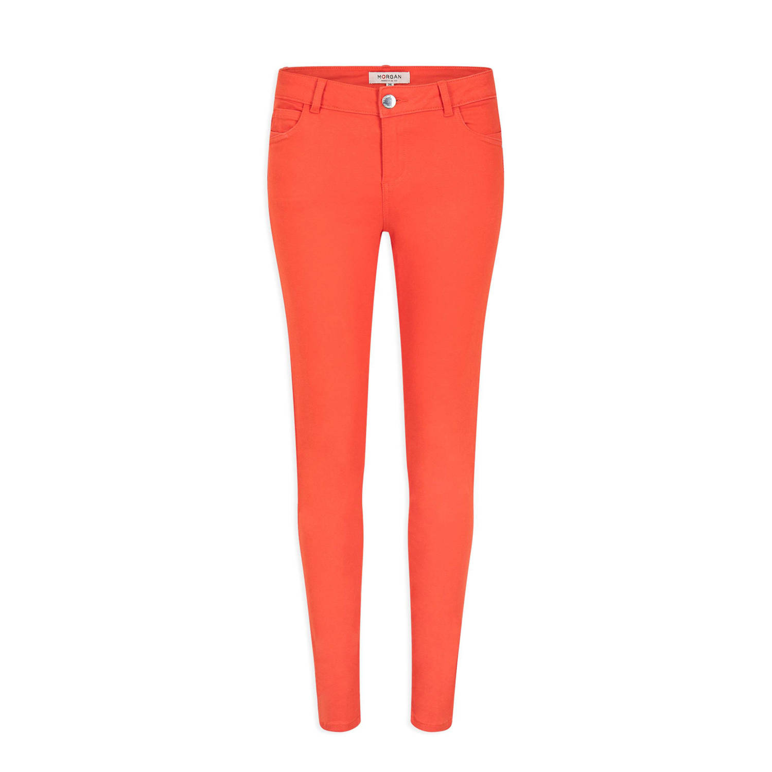 Morgan low waist skinny jeans oranje