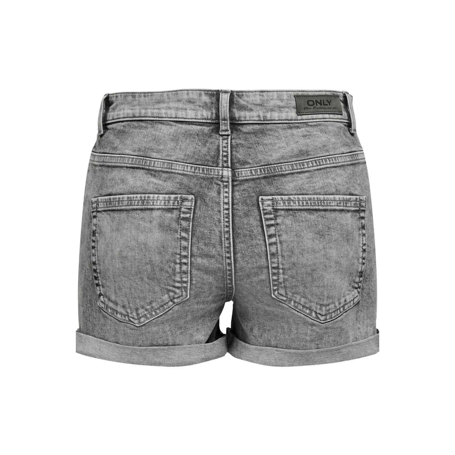 ONLY high waist regular fit short ONLHUSH grey denim