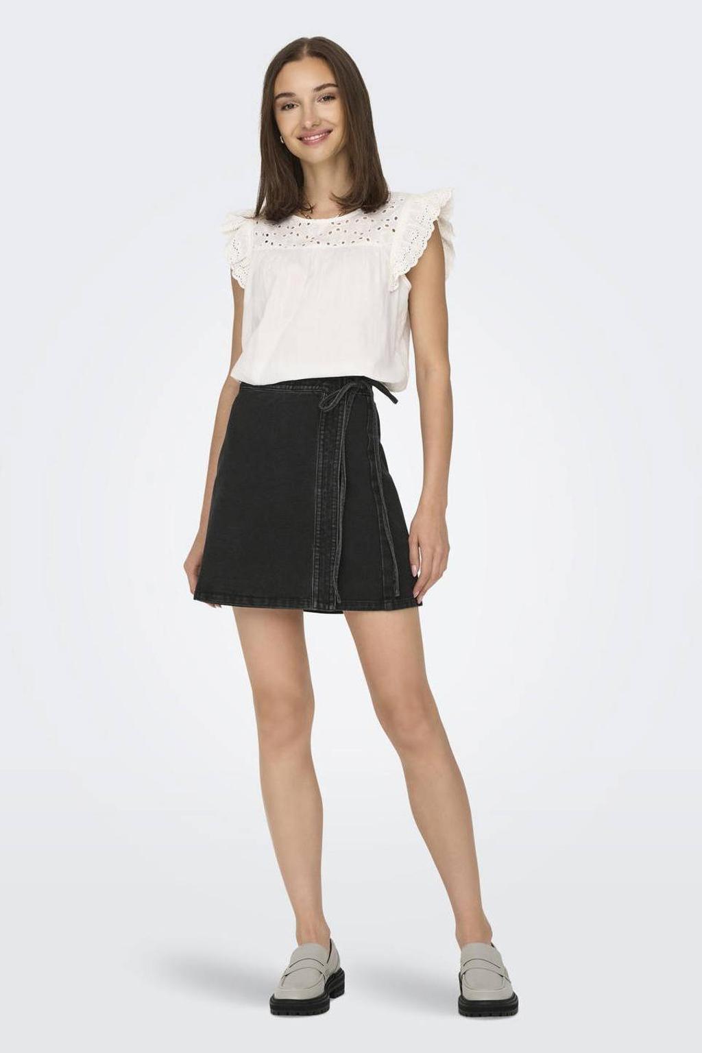 ONLY skirt ONLVILLA black denim