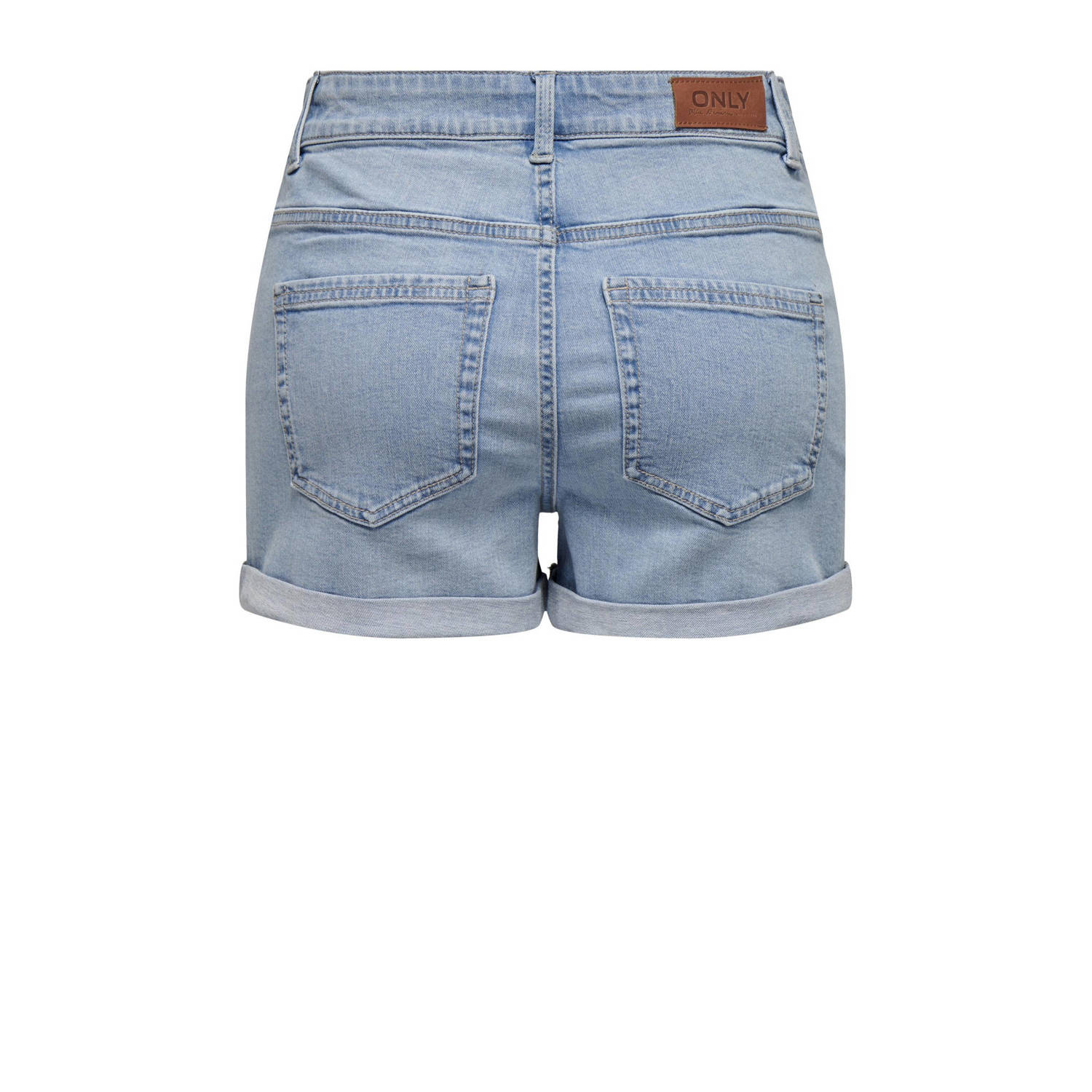 ONLY high waist regular fit short ONLHUSH light blue denim