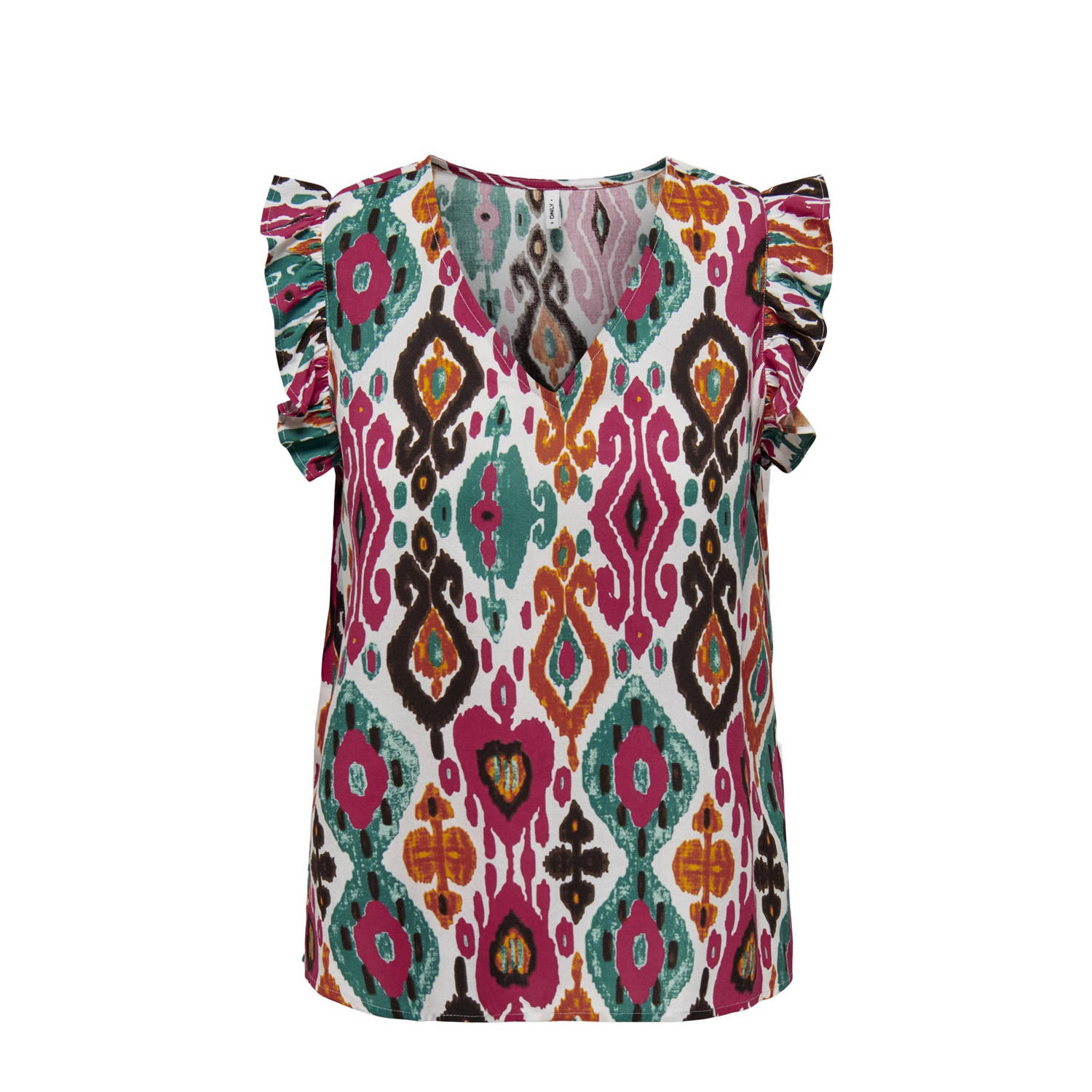 ONLY top ONLMINDY met all over print en ruches multi