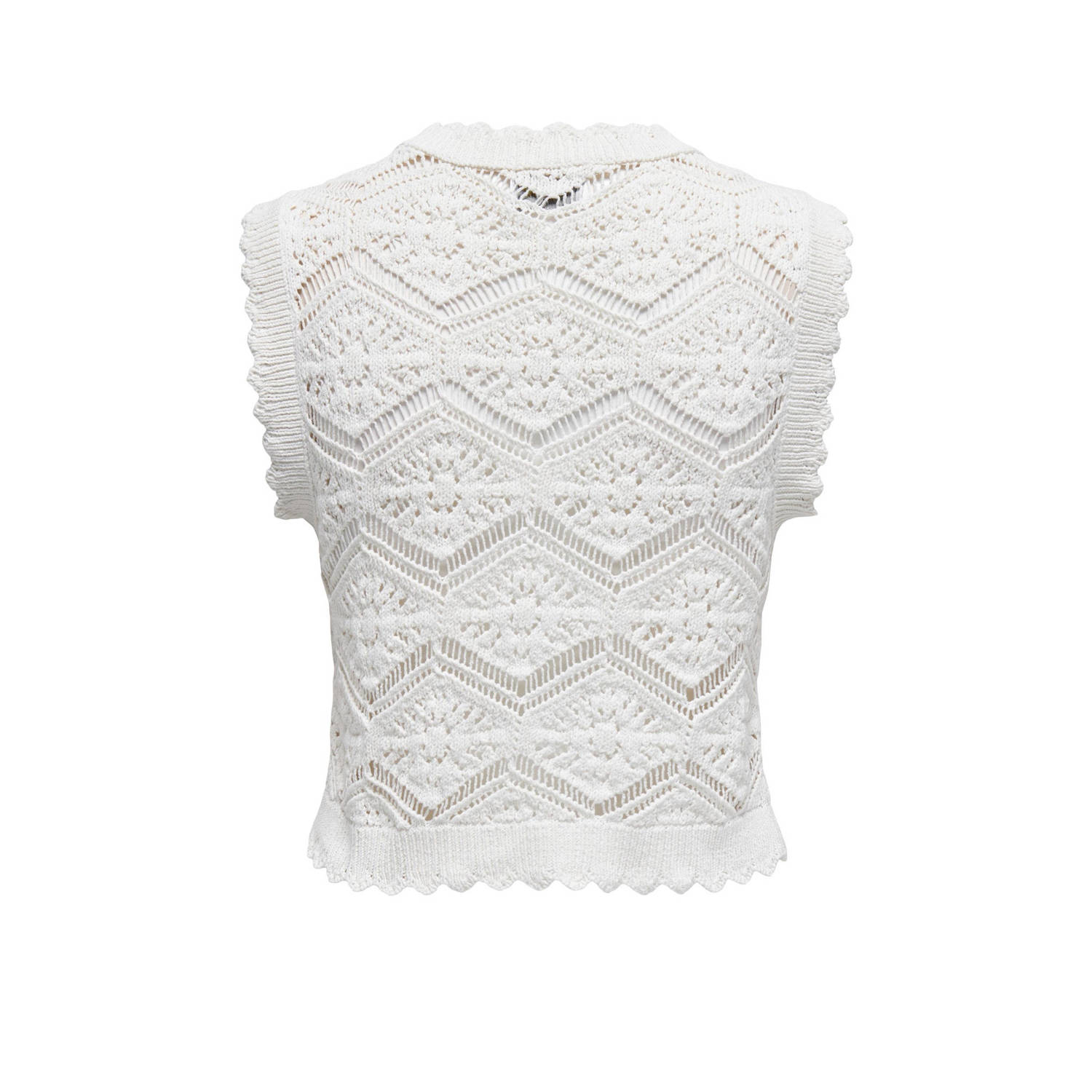 ONLY gebreide top ONLFRIDA met ingebreid patroon wit