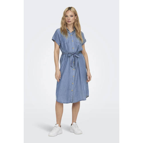 ONLY spijker blousejurk ONLPEMA medium blue denim afbeelding
