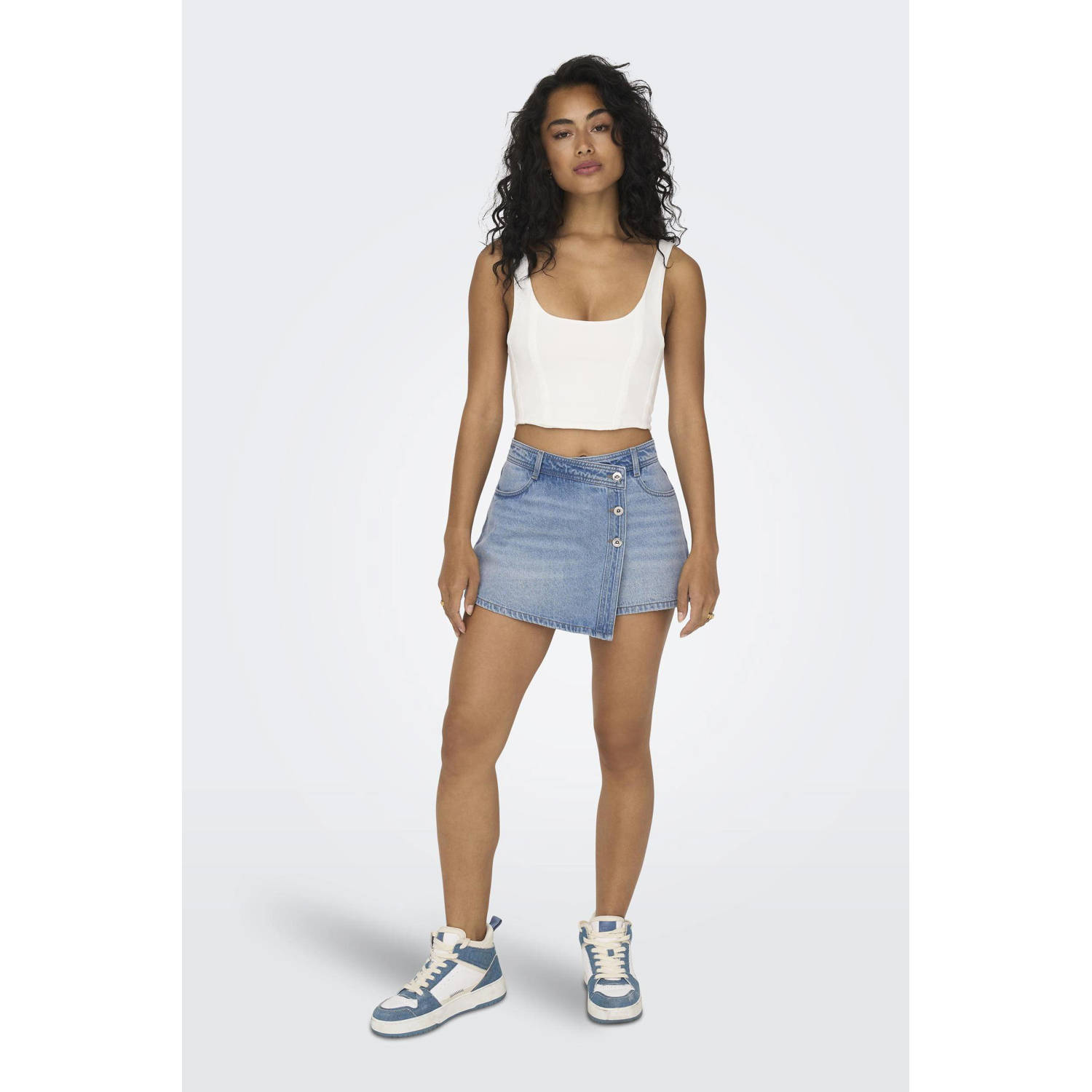 Only Regular fit korte jeansrok van puur katoen model 'LESLY'