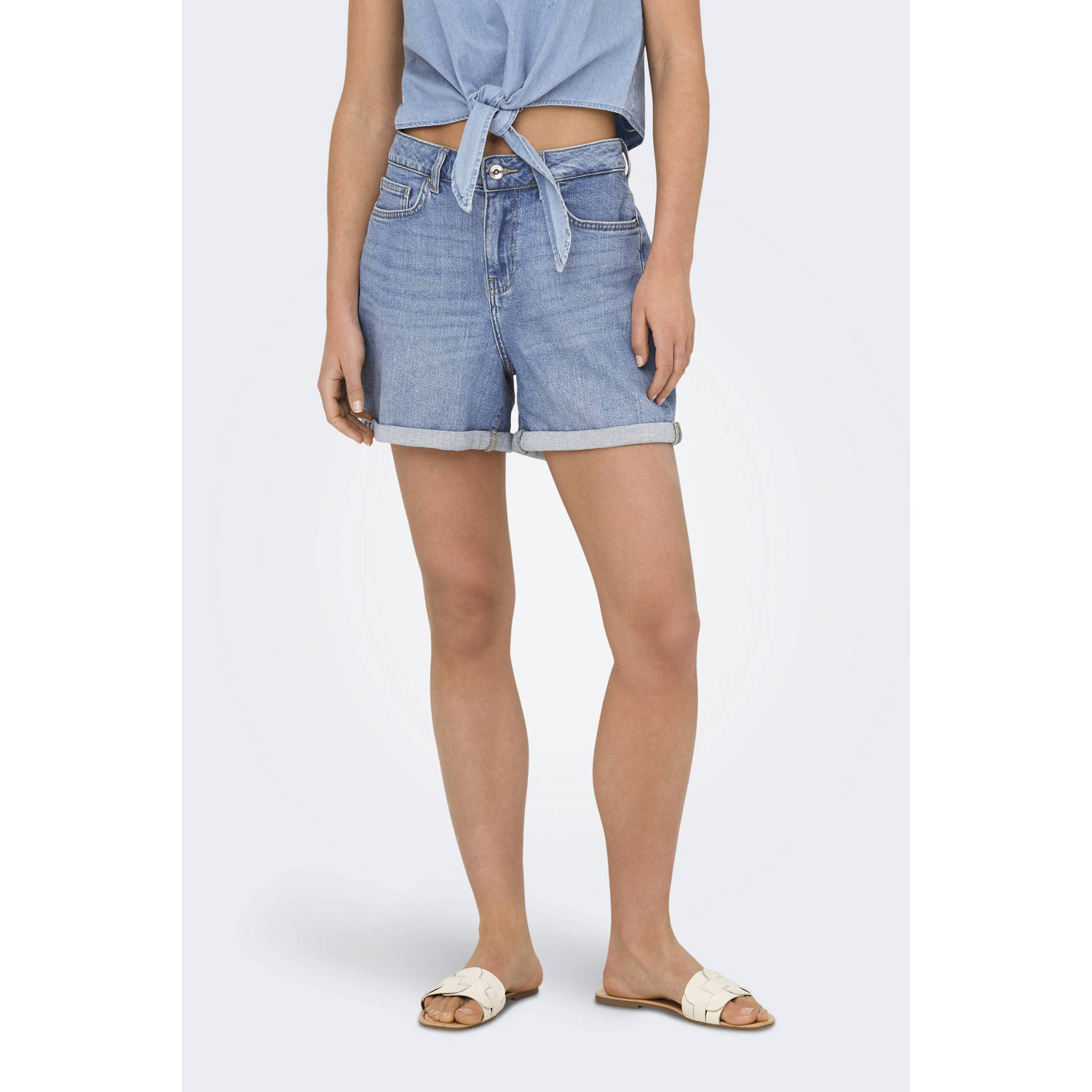 Only Relaxed fit korte jeans van katoenmix model 'JOSEPHINE'